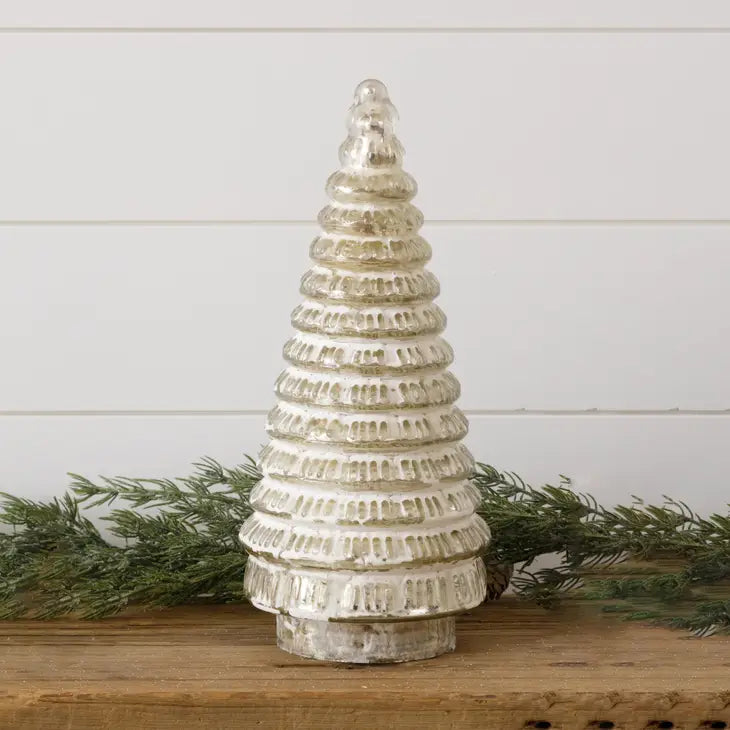 Frosted Mercury Glass Tree