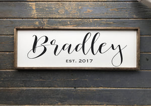 Last Name Sign