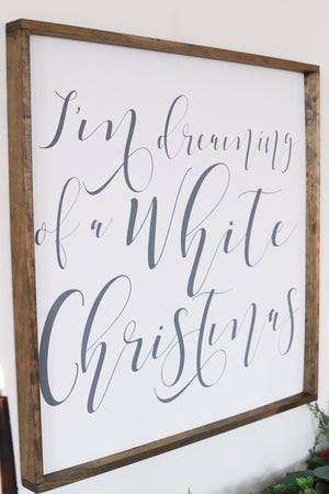 White Christmas Sign