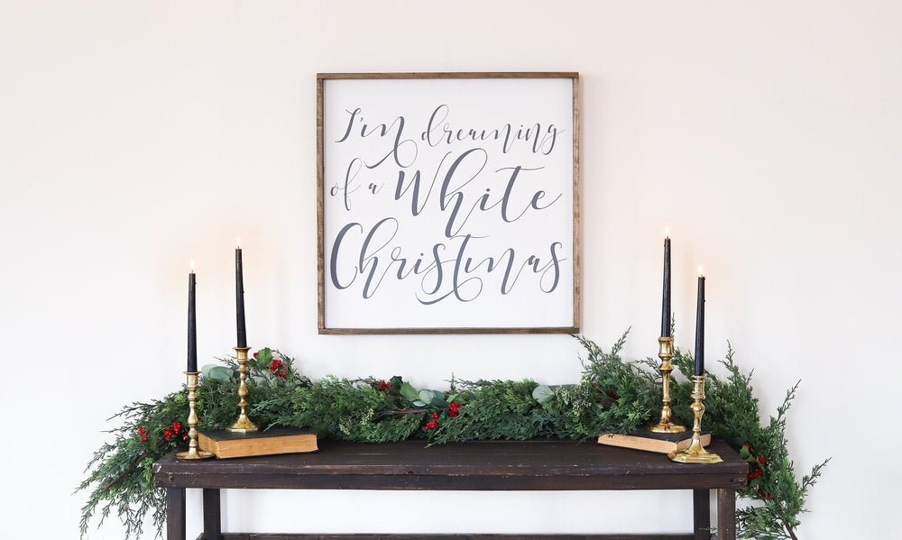 White Christmas Sign