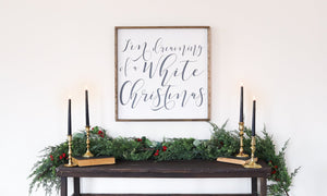 White Christmas Sign