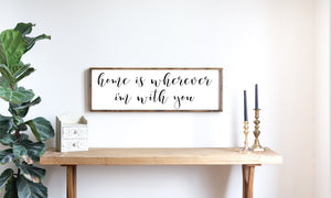 
            
                Load image into Gallery viewer, Home is Wherever I&amp;#39;m with You Sign
            
        