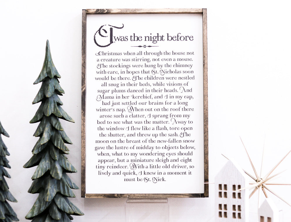 
            
                Load image into Gallery viewer, Twas the Night Before Christmas Sign
            
        